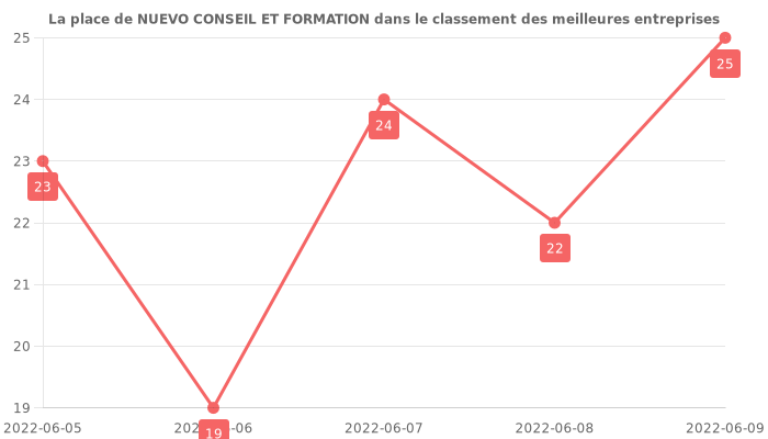 Avis sur NUEVO CONSEIL ET FORMATION - position dans le classement des entreprises